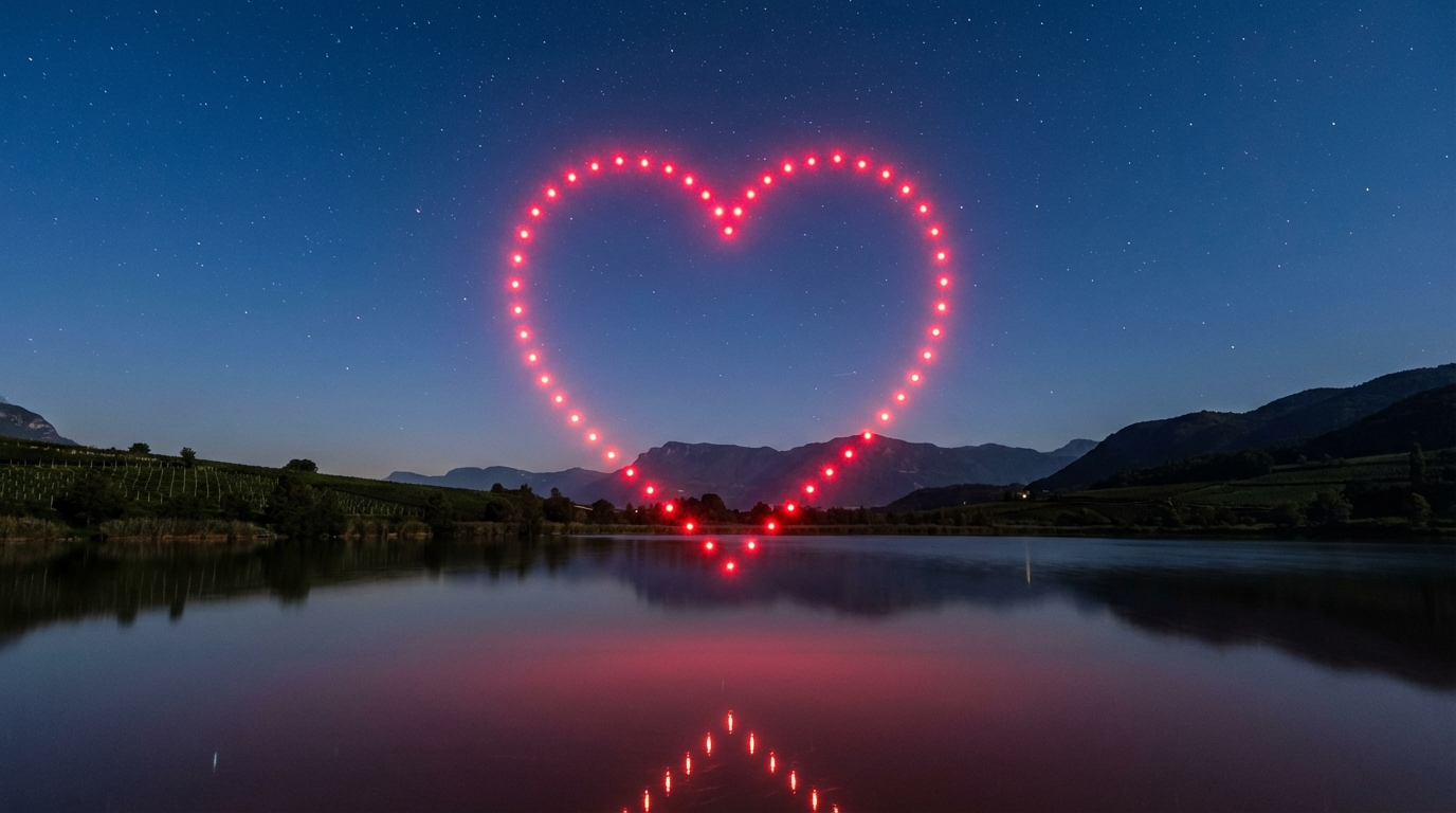 Drohnenformation Berg