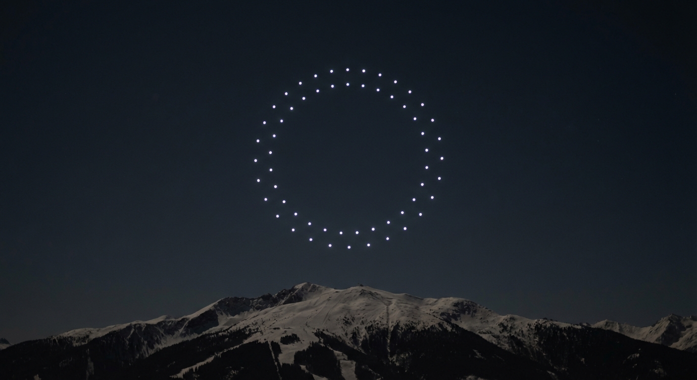 Drohnenformation Kreis